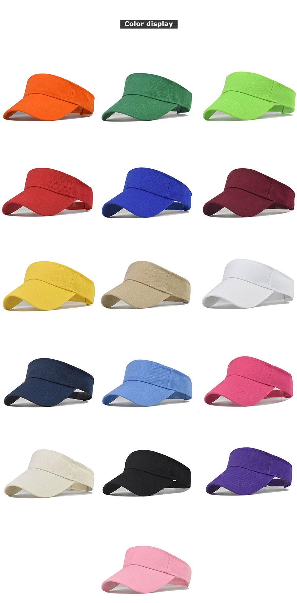 Đàn ông phụ nữ điều chỉnh mũ quần vợt thể thao chiếc mũ cổ điển Sun Sports Visor Mũ chạy mũ quần vợt Mũ thể thao ngoài trời Color: 8