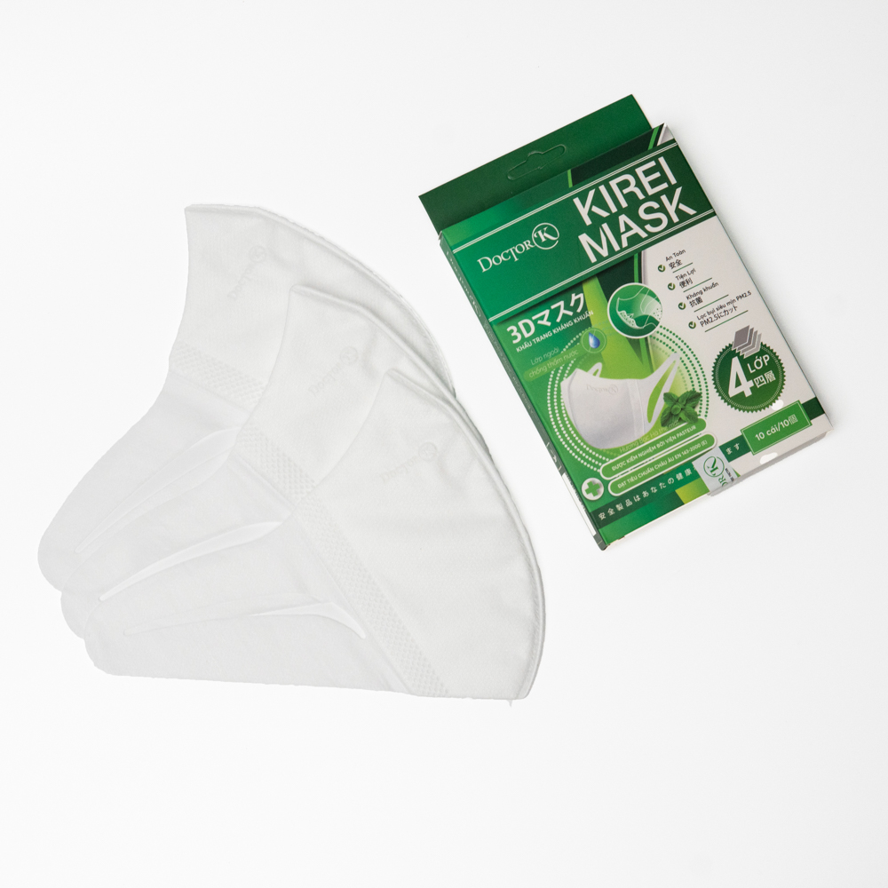 &lt; 1 HỘP 10 CÁI&gt; KHẨU TRANG 3D MASK NGƯỜI LỚN - có mùi thơm bạc hà, chống say xe hiệu quả - Doctor K