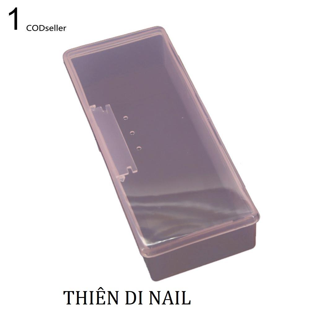 Hộp đựng dụng cụ nail, hộp nhựa trong suốt đựng dụng cụ làm móng Thiên Di Nail