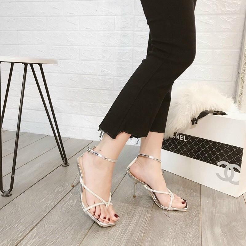 Sandal cao gót nữ quai đá xỏ ngón