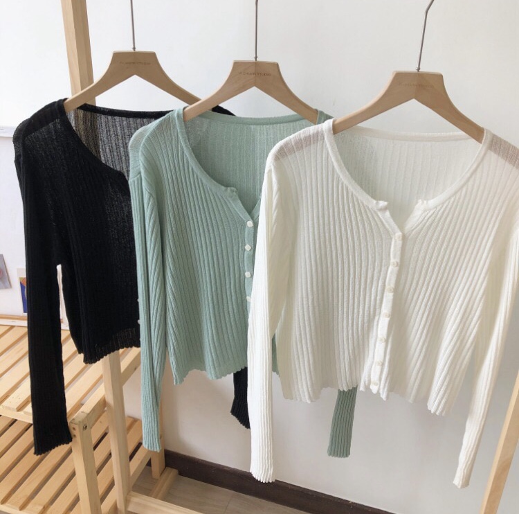 Áo len mỏng cardigan phong cách hàn quốc