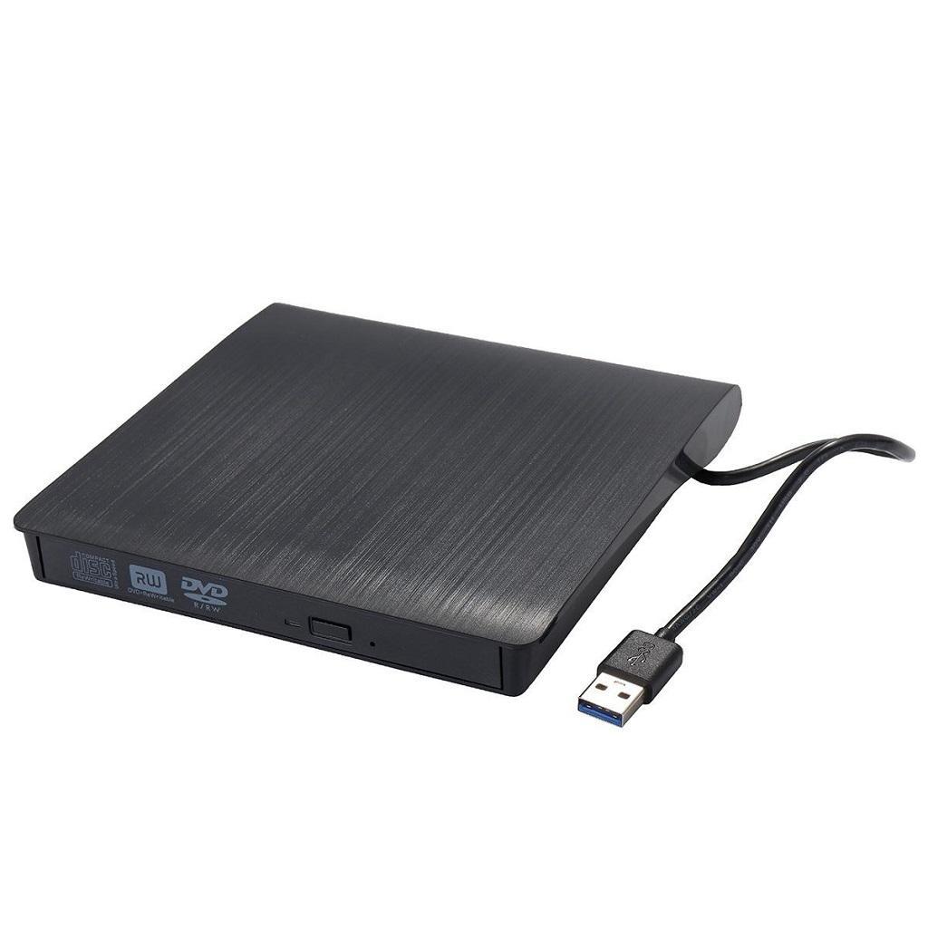 Slim External Drive RW USB 3.0 Writer Drive Burner Player PC Laptop Black