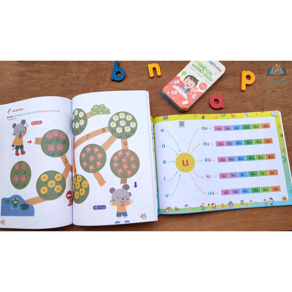 Combo Tập Đánh Vần Và Toán Tư Duy Cho Bé Chuẩn Bị Vào Lớp 1 - Bộ Mới Nhất Kèm Bộ Thẻ Học Flashcard