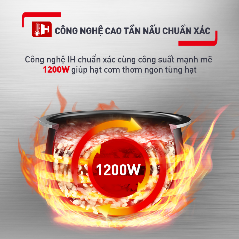 Nồi cơm điện tử cao tần Tefal RK818A68 - 1.8L - Thương hiệu Pháp - Hàng chính hãng