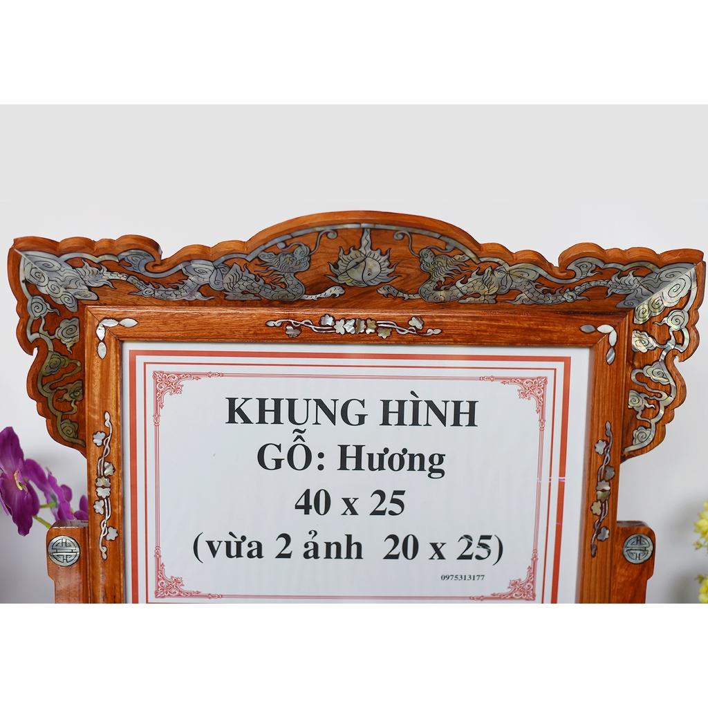 KHUNG HÌNH ẢNH THỜ GỖ HƯƠNG 40 X 25