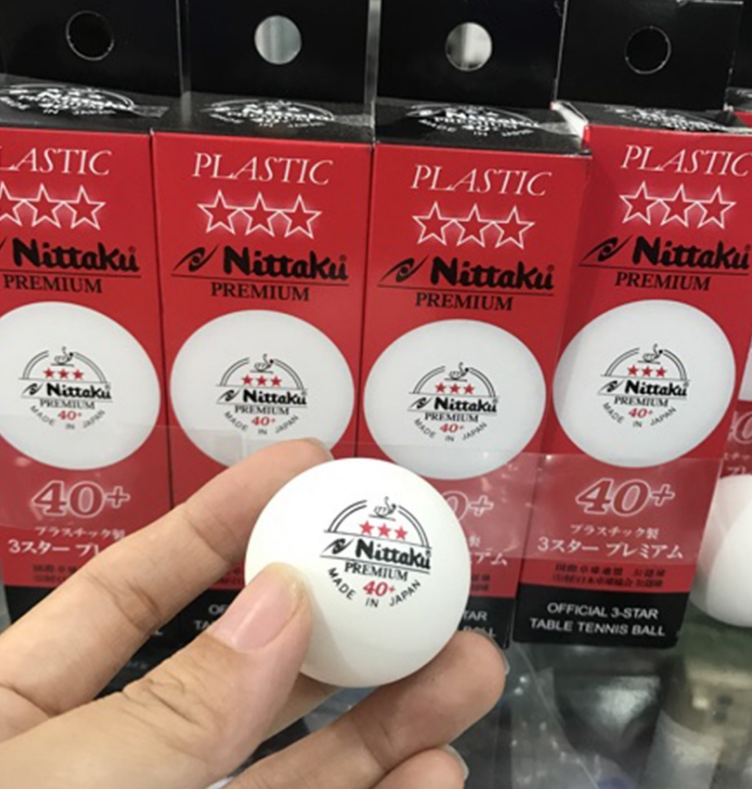 Hộp 3 Quả Bóng Bàn Nittaku 3 Sao cao cấp Premium 40+, Hộp 3 Quả (Hàng Nhật Bản)