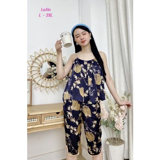 Set Bộ Lụa Latin Quần Lửng Mẫu Mới Cực XinhGiảm 10K Đơn 200K