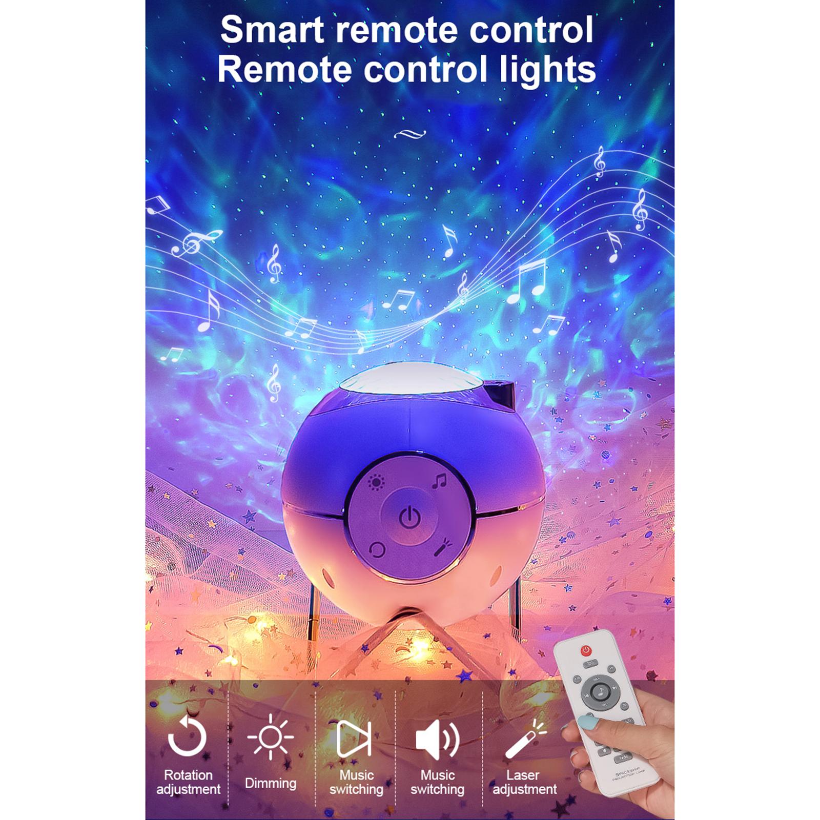 Planet Projector Light Creative Bedroom Night Light Planet Star Projector Light BT Music USB Ambient Light