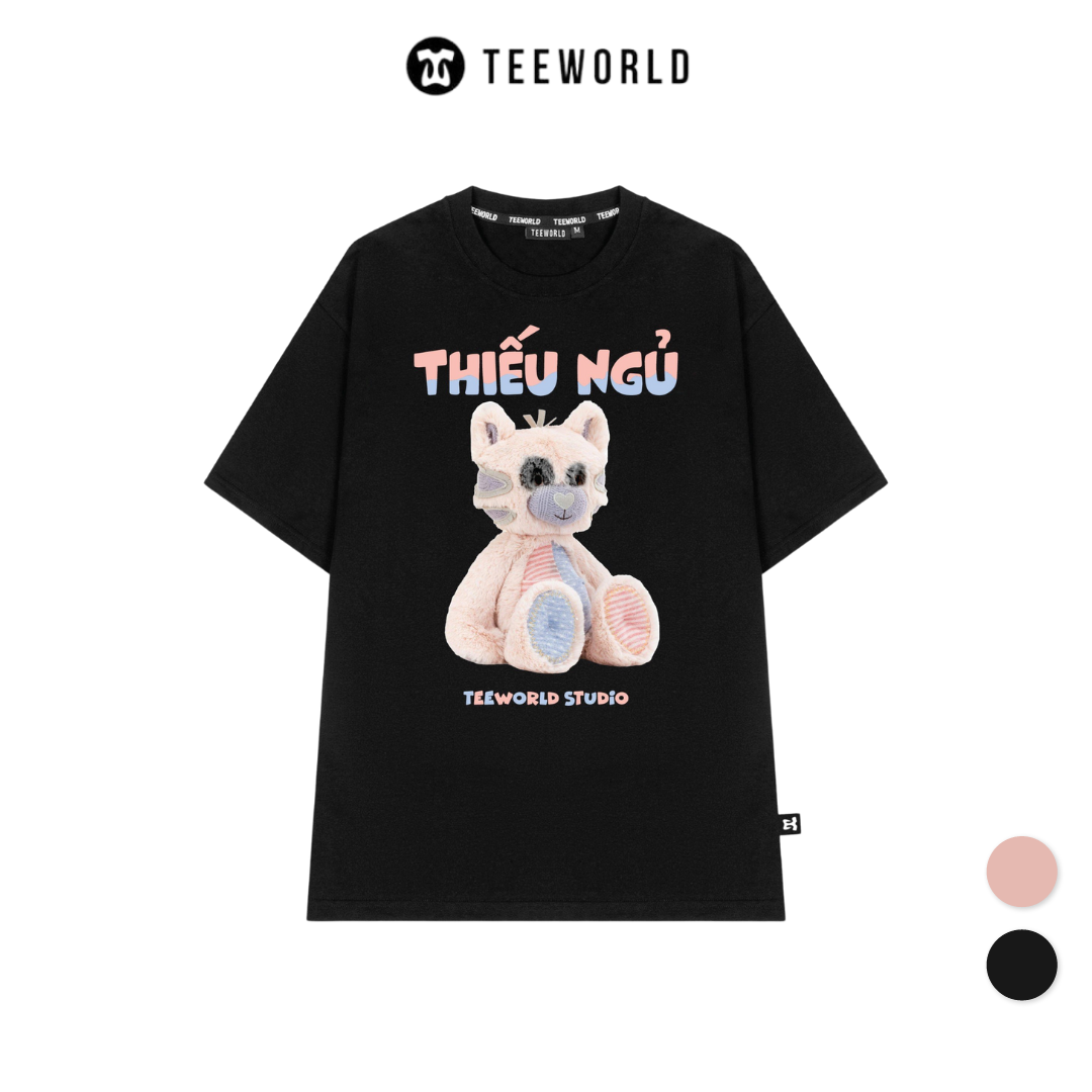 Áo Thun Local Brand Teeworld Mèo Bông Thiếu Ngủ T-shirt Nam Nữ Unisex