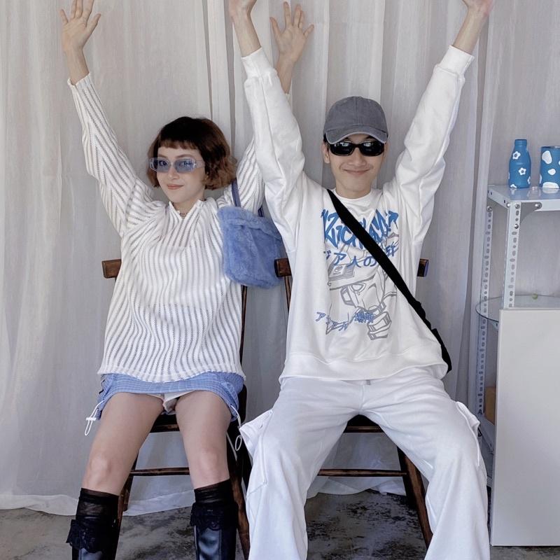 ÁO LƯỚI TAY DÀI NAM NỮ / FORM RỘNG OVERSIZED / AZIERLOCO