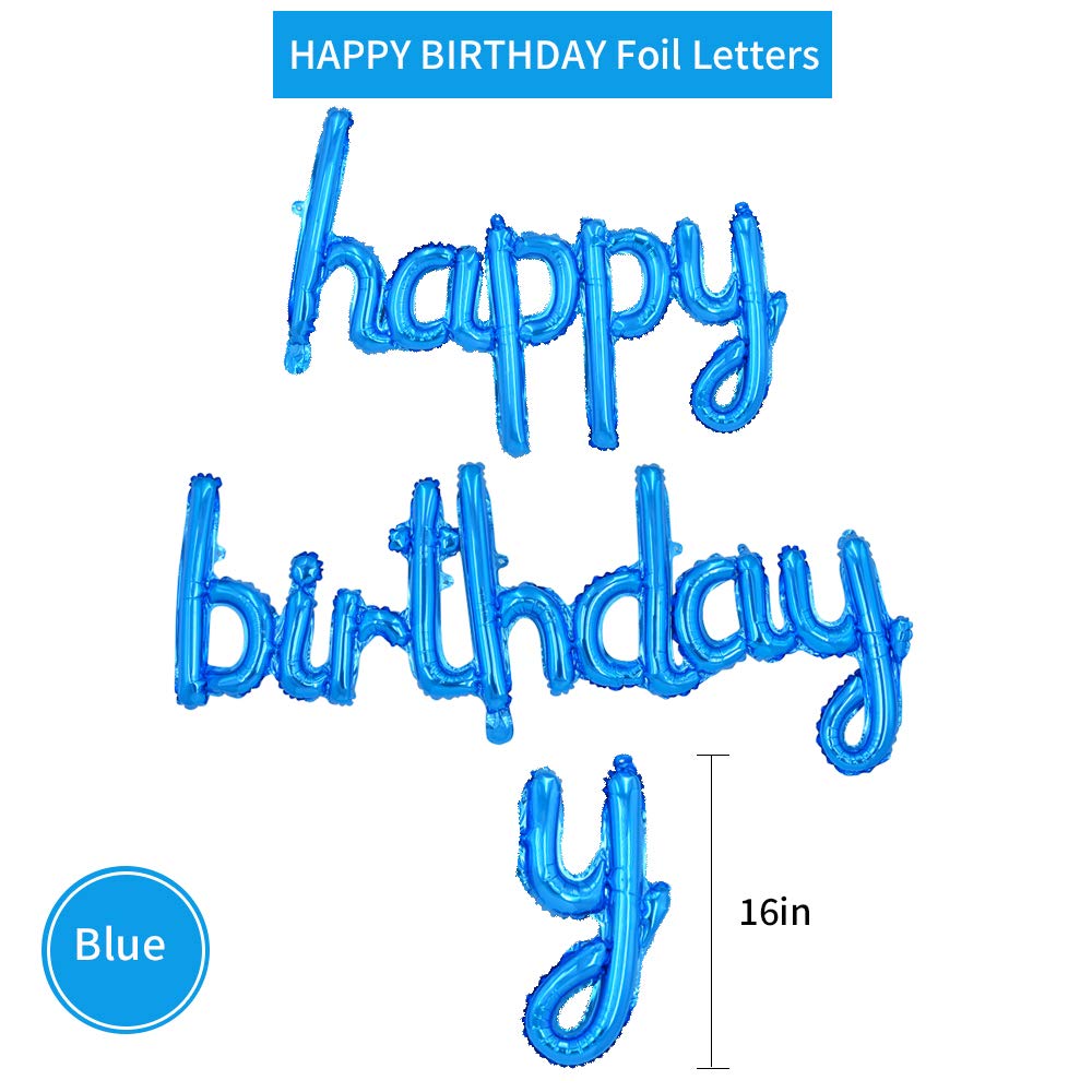 Set Bong Bóng Kiếng Chữ Happy Birthday Viết Thường Dính Liền Size Lớn