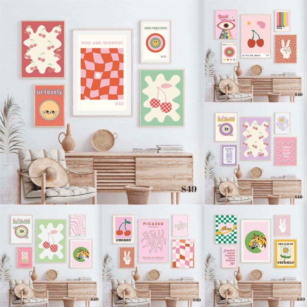 SET TRANH TREO TƯỜNG AESTHETIC PASTEL DENNISH 49