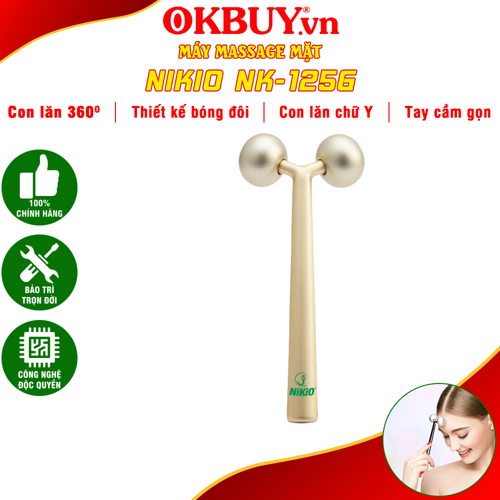 Con Lăn Massage Nâng Cơ Mặt 3D Tạo Cầm Vline Nikio NK-125G - Không Dùng Điện