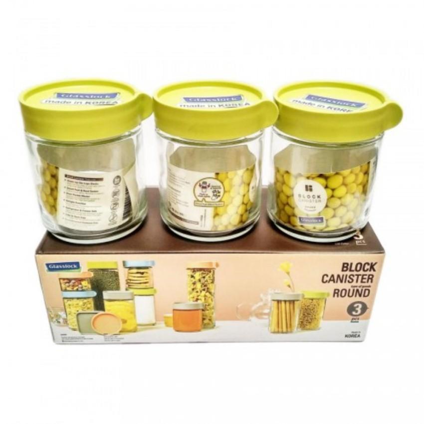 Bộ 3 hũ đựng thủy tinh GLASSLOCK 400ml IG784