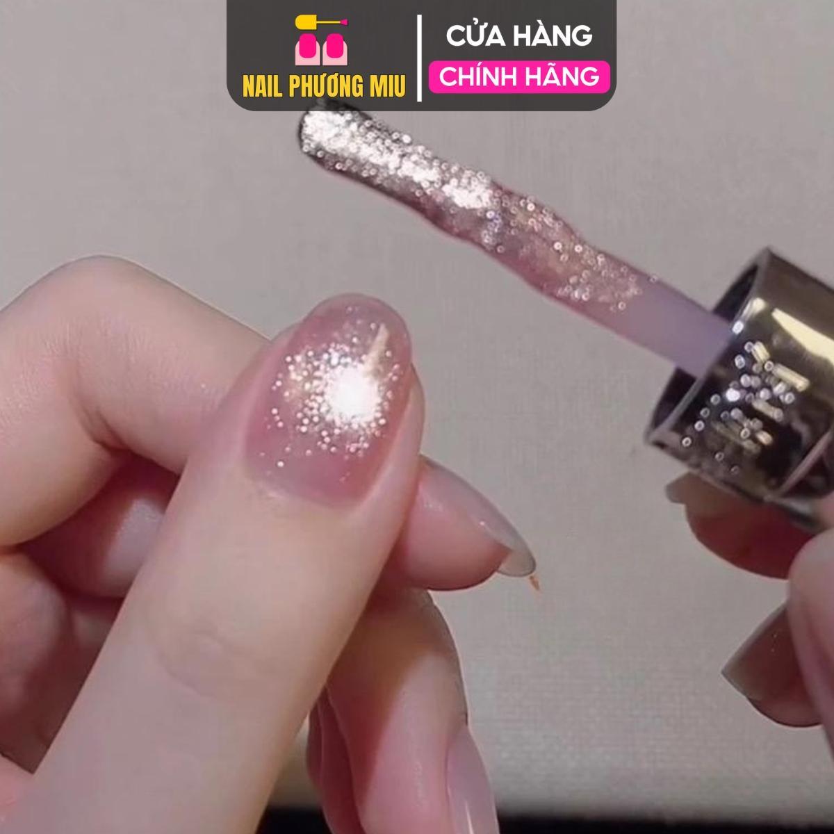 Sơn Gel Mắt Mèo Hồng Ánh Kim YANXZ Siêu Sáng Làm Nail Màu Nhũ Hồng đậm Cực Quang Lấp Lánh, Lên Màu Móng Chuẩn Bền Bóng tráng gương Nữ Women