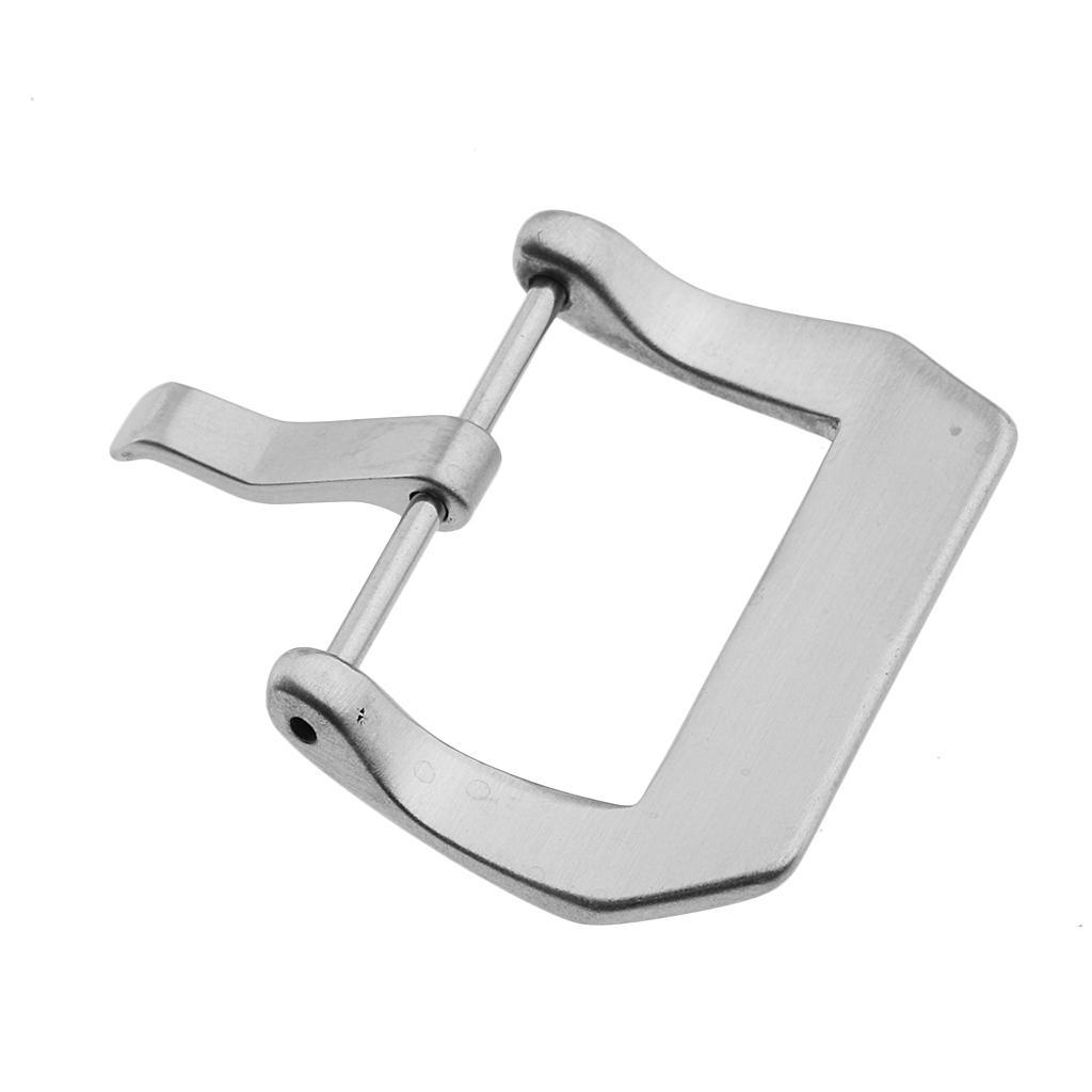 3-7pack Brushed Stainless Steel Watch Bands Buckle Screw In Pin Clasp 18mm