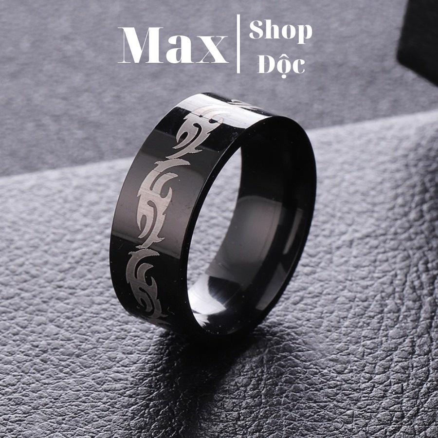 Nhẫn Nam Màu Bạc Tròn Vân Mây Cloudy Ring Maxshopdoc Thời Trang Nam Nữ Unisex Chất Liệu Titan Đẹp Đơn Giản Không Gỉ