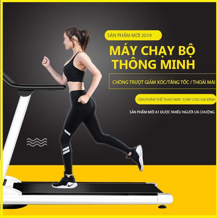 Máy chạy bộ SAIB S1 xếp gọn, mặt đồng hồ cảm ứng O