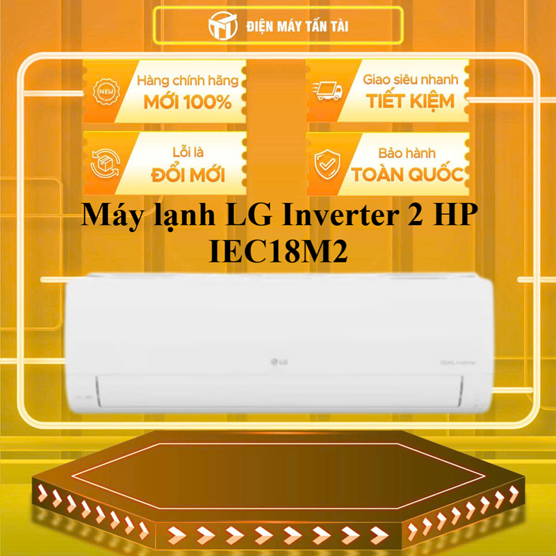Máy lạnh LG Inverter 2 HP IEC18M2 - HÀNG CHÍNH HÃNG - CHỈ GIAO HCM