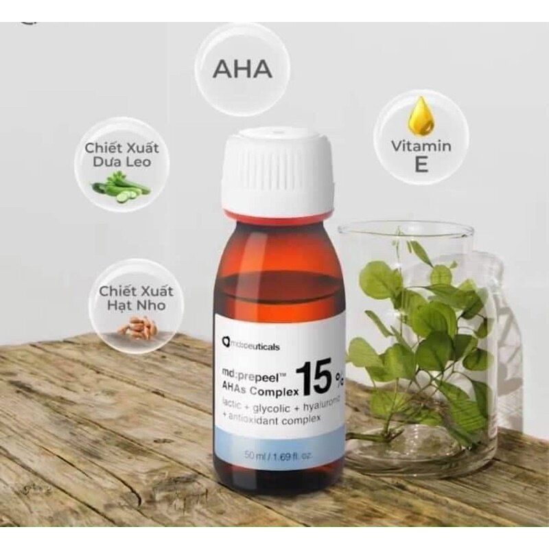 Thay da sinh học trắng sáng da &amp;amp; căng bóng da Md:prepeel Beta&amp;amp;AHAs Complex 15% (50ml)