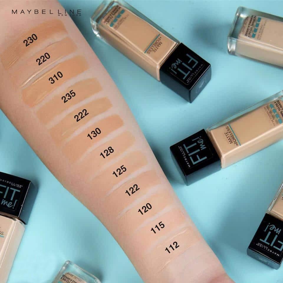 Kem Nền Maybelline New York Fit Me Matte+ Poreless Kiềm Dầu Chống Nắng SPF22 30ml