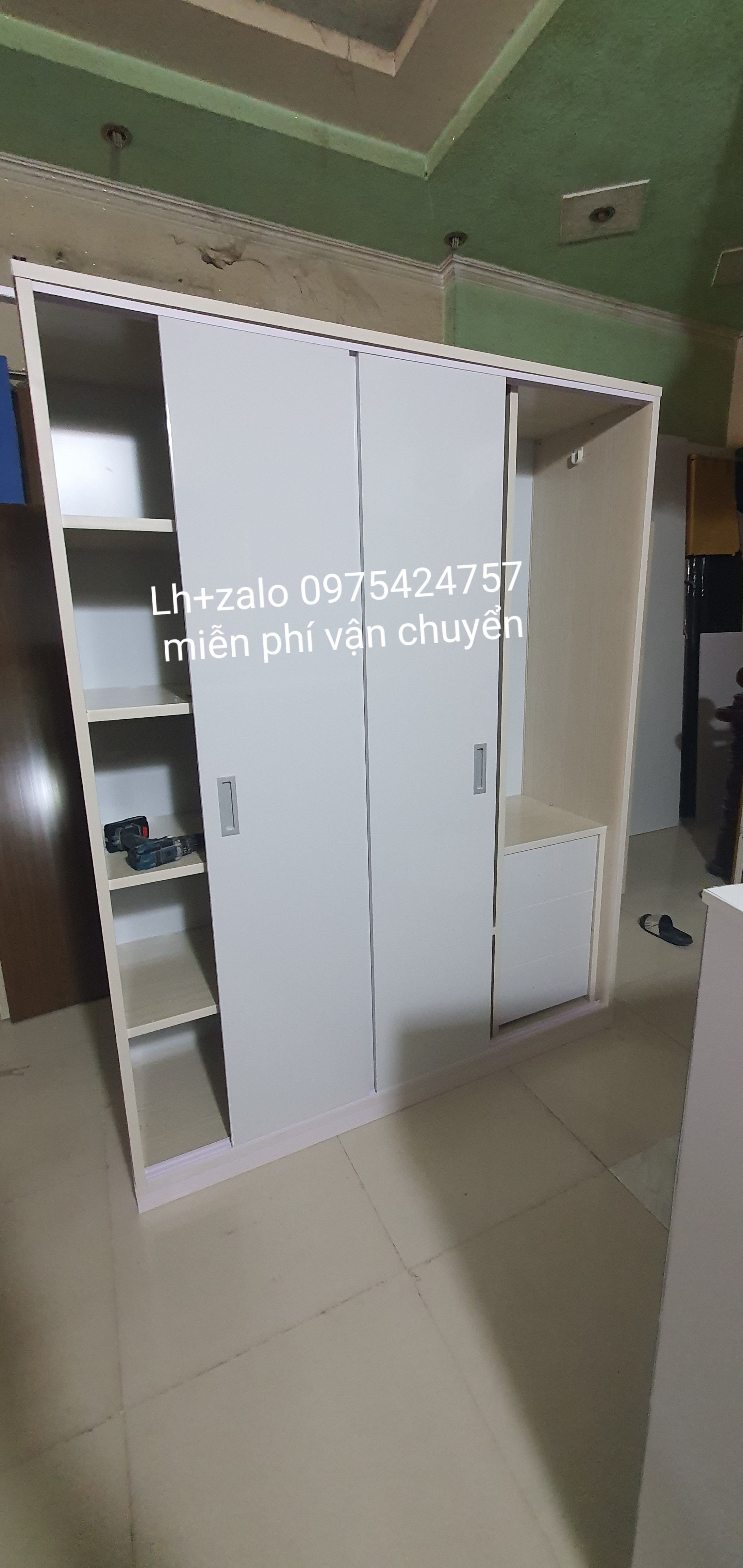 Tủ nhựa đài loan 4 cánh lùa