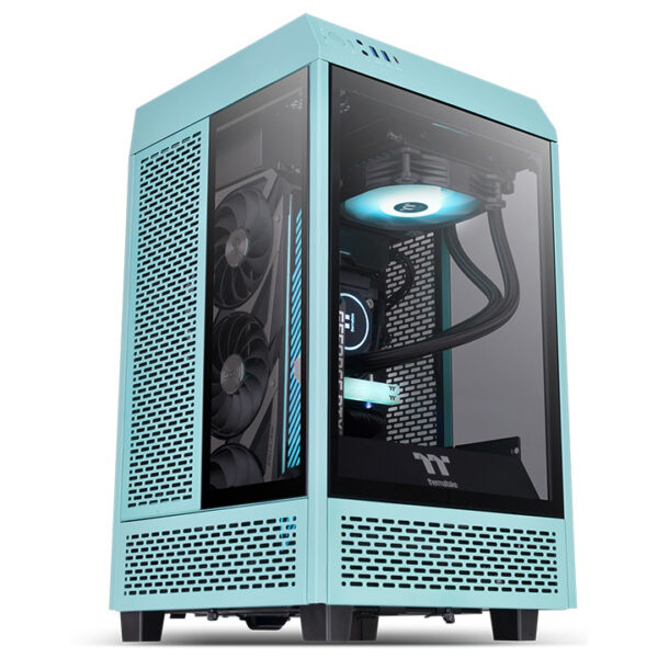 Vỏ Case Thermaltake Tower 100 TG Turquoise - Hàng Chính Hãng