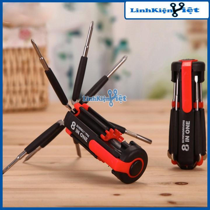 Bộ Tô Vít 8 Trong 1 Có Đèn Pin Chưa Bao Gồm Pin