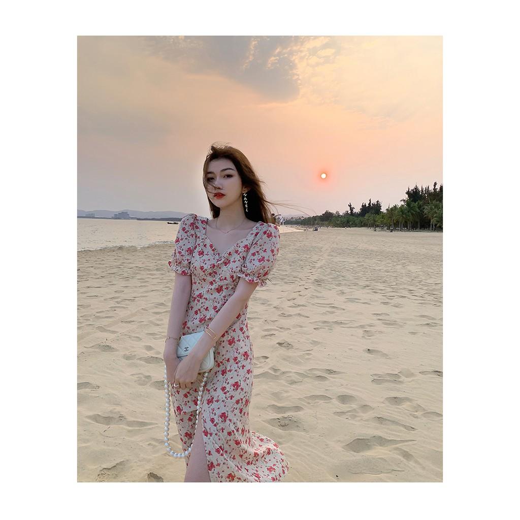 Đầm đôi hoa nhí hồng