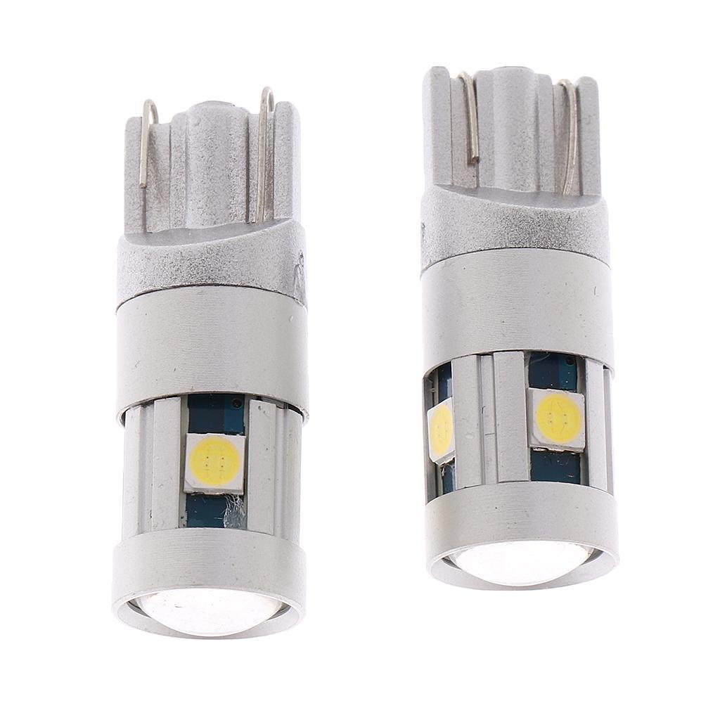 1 Pair DC12V Car Interior Dome Reading Map T10 3030 5SMD LED Light Bulbs