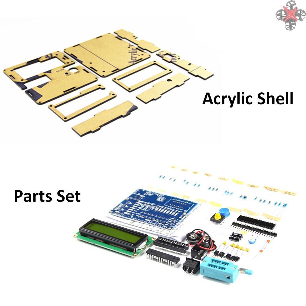 CTOY Multifunctional Transistor Tester DIY Kit Resistor Capacitor Triode Electronic Measurement with Acrylic Shell and Parts Set