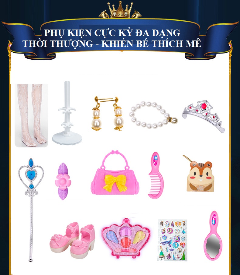 Búp bê Barbie cô dâu 60 cm đồ chơi-Hộp quà sang trọng cho bé