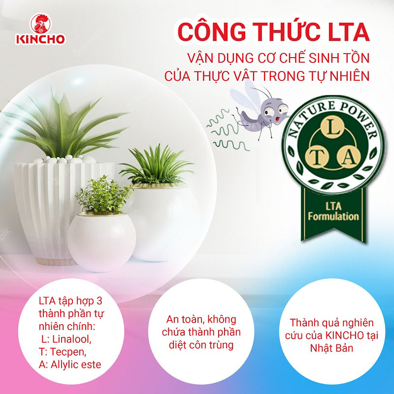 Dung dịch làm thơm phòng và đuổi muỗi KINCHO 400ml sử dụng được 180 ngày (Không mùi)