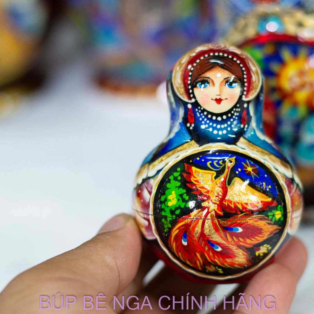 BỘ BÚP BÊ NGA MATRYOSHKA CAO CẤP 5 LỚP 15CM  "CỔ TÍCH ÔNG LÃO ĐÁNH CÁ VÀ CÁ VÀNG" CỰC ĐẸP VÀ SANG TRỌNG