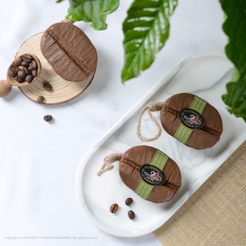Xà Bông Thiên Nhiên Handmade eccomorning Hình Hạt Cà Phê - Coffee Soap