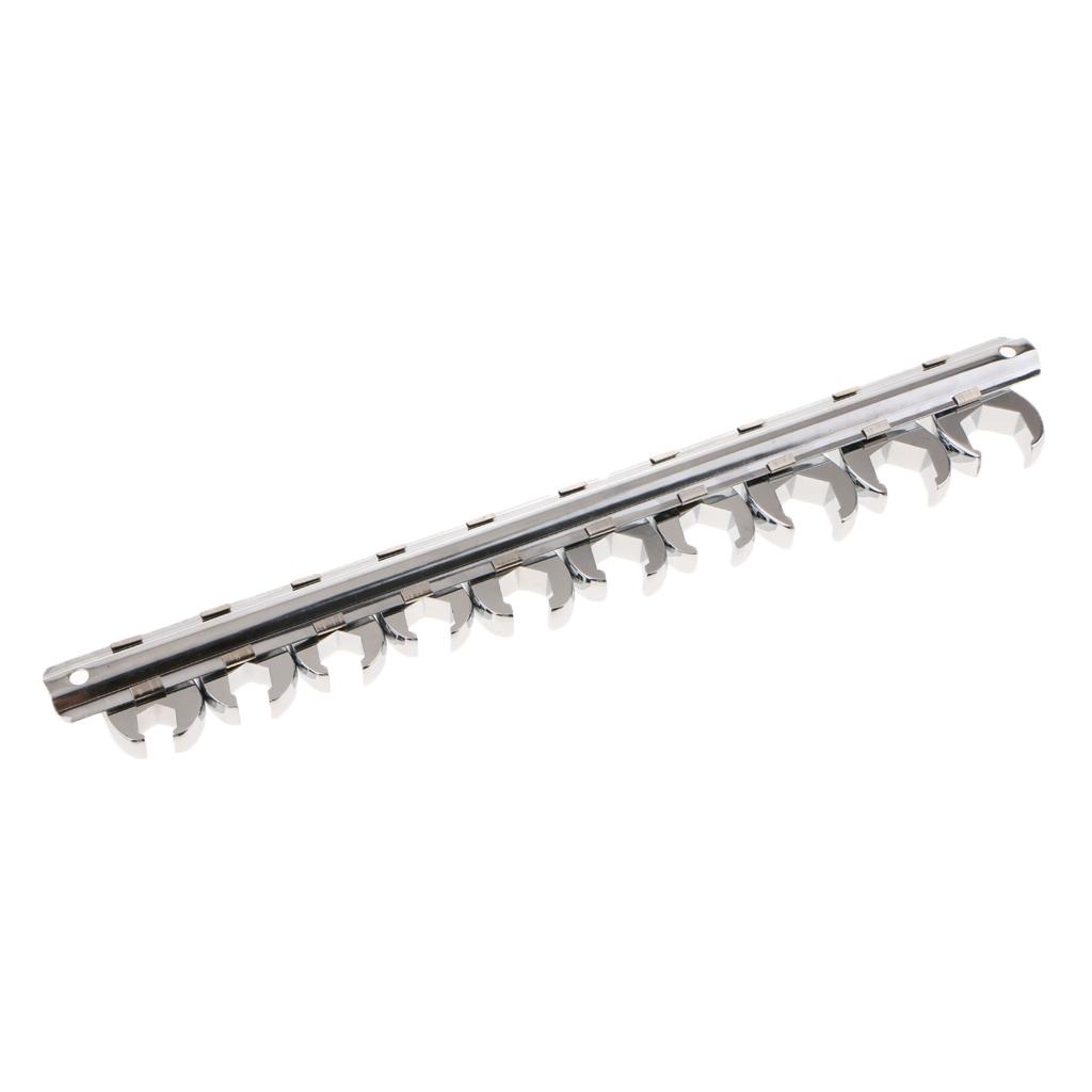 10 Pieces Drive 10-19mm Metric  Nut Crowfoot Hex Wrench Set Silver