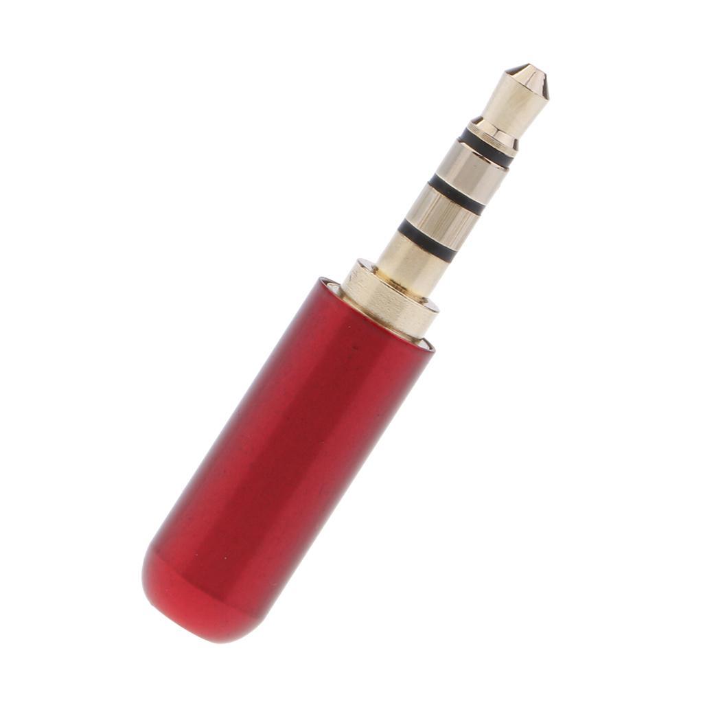 2x 3.5mm Male AUX Plug Jack Stereo Headphone Solder Audio Adapter