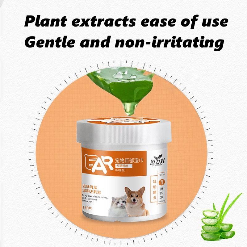 Khăn Ướt Lau Mắt, Lau Tai Bẩn Cho Thú Cưng Chiết Xuất Từ Cây Lô Hội 130 Miếng Tiệm Nhà Nice