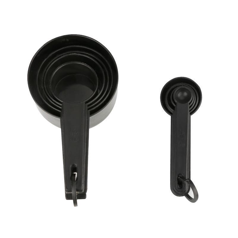 Bộ 10 Thìa Đo Lường Bằng Nhựa Màu Đen