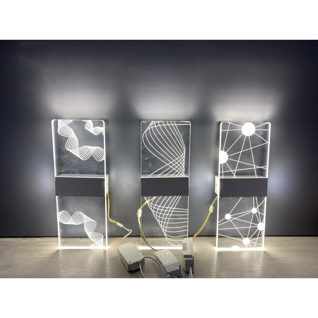 Đèn tường Decor phong cách bắc âu 2 đầu chiếu sáng - Led siêu sáng - 3 chế độ ánh sáng