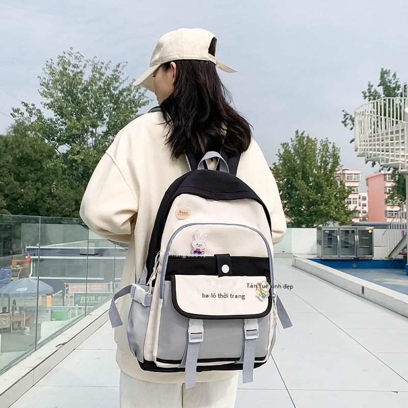 Ba lô giá thấp nhất ba lô nữ phiên bản mới của Hàn Quốc cặp học sinh đường phố hợp thời trang Ba lô phong cách Hồng Kông