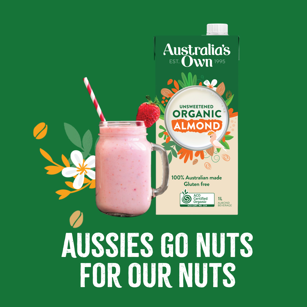 Sữa hạnh nhân hữu cơ không đường Australias Own 1L - Australia's Own Unsweetened Organic Almond 1L