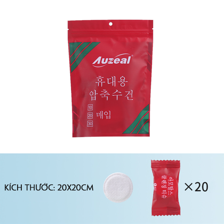 Combo 20 khăn mặt nén viên kẹo, Khăn nén đa năng tẩy trang, Khăn nén đa năng dùng một lần, Khăn mặt dùng một lần, Khăn nén vải cotton