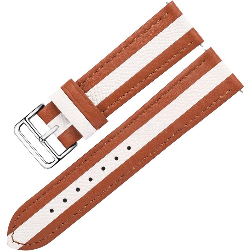 Dây đeo bằng da 20MM 22MM họa tiết sọc cho đồng hồ Garmin Vivoactive 3 Forerunner 645 245 Vivomove HR Vivoactive 4 Venu2