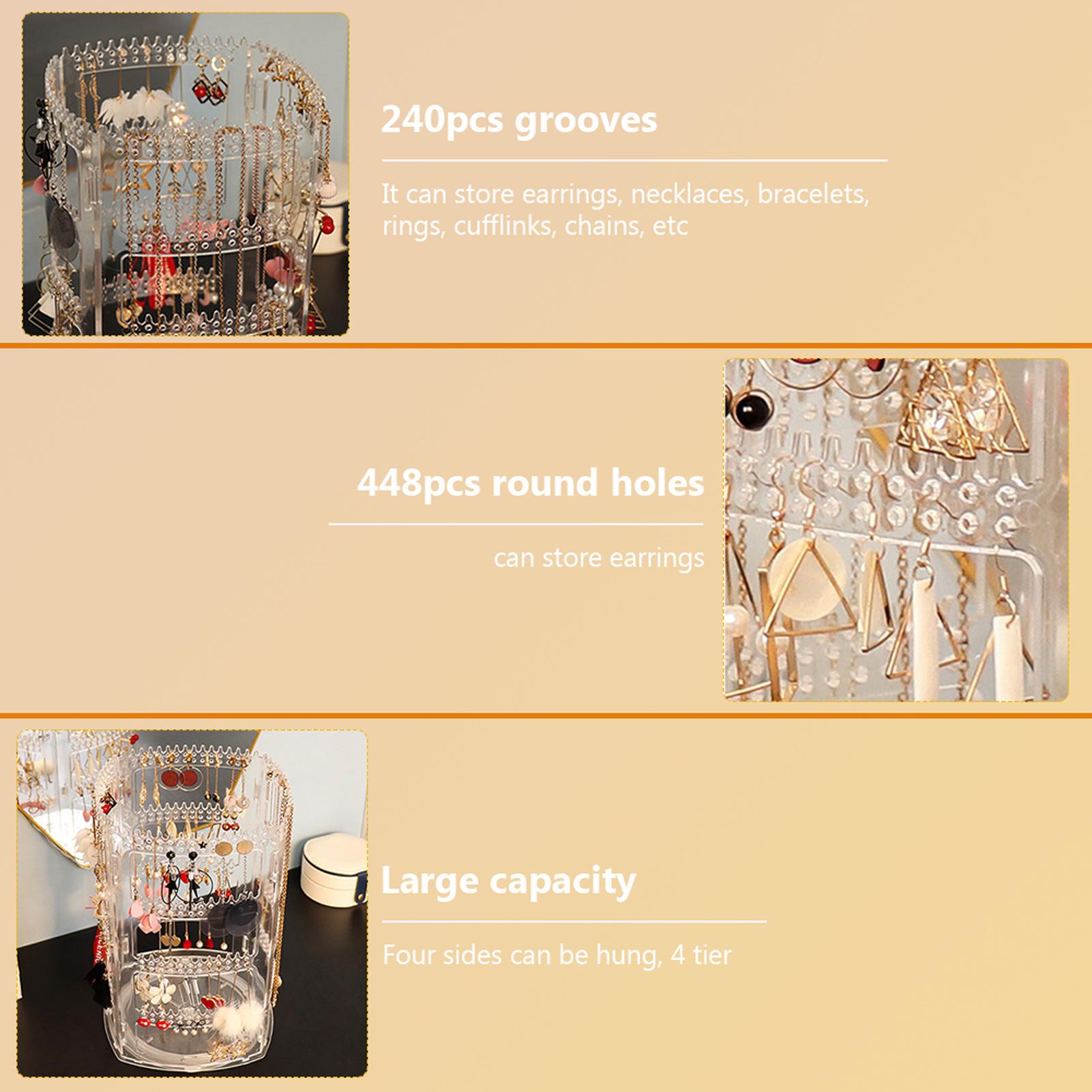 Giá đỡ bông tai xoay 360 °