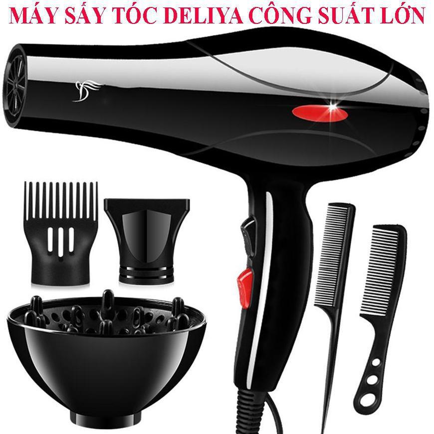 Máy Sấy Tóc Tạo Kiểu Deliya Công Suất Lớn 2200W Tặng Kèm Bộ Phụ Kiện 5 Chi Tiết