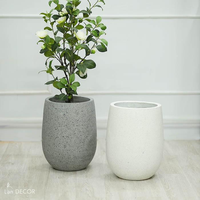 Chậu giọt nước đá mài (28*40cm) - CXM021