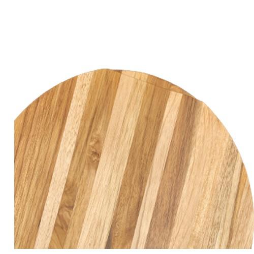 Thớt gỗ teak hình tròn có viền cầm R- 27 cm giá rẻ - Wood Cutting Boards Hàng Xuất Khẩu Châu Âu