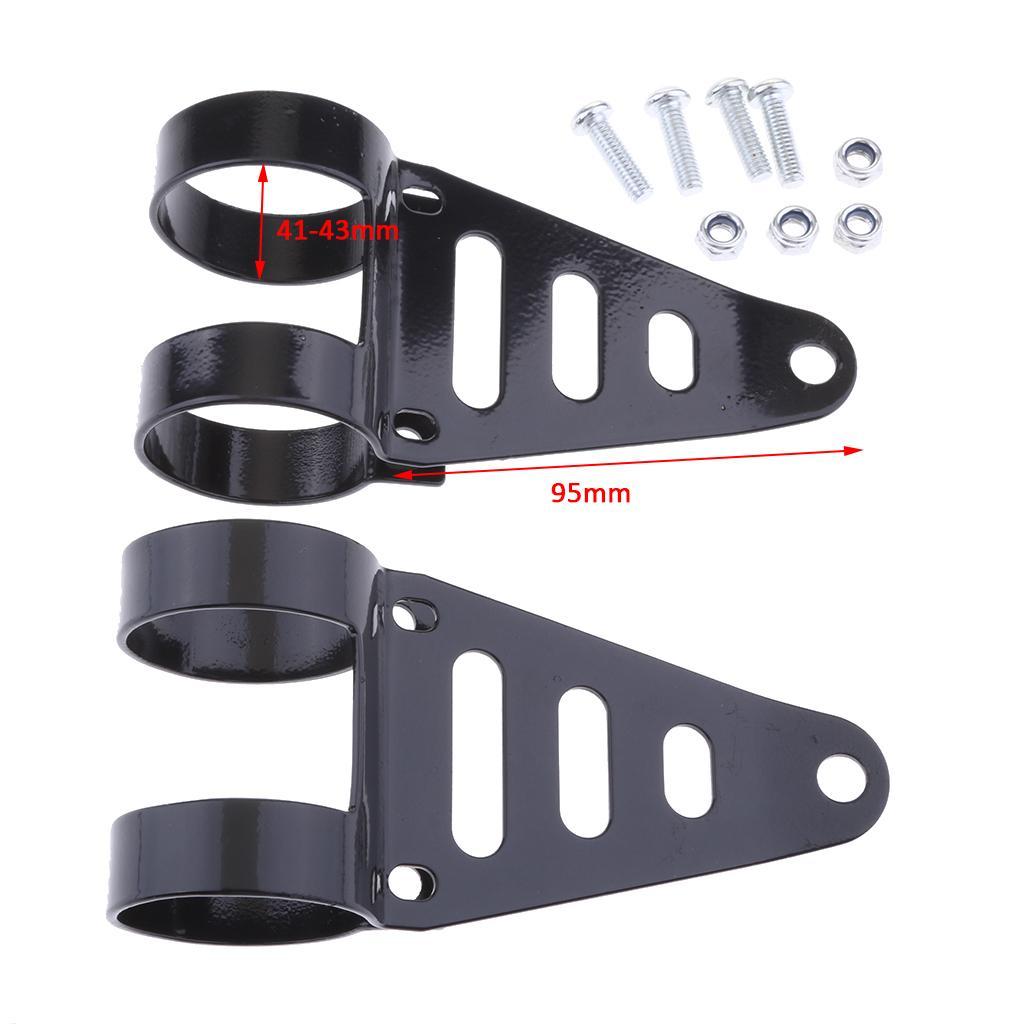 2X 1.6-1.7inch Headlight Fork Mount Bracket  Holder Fit for ATV