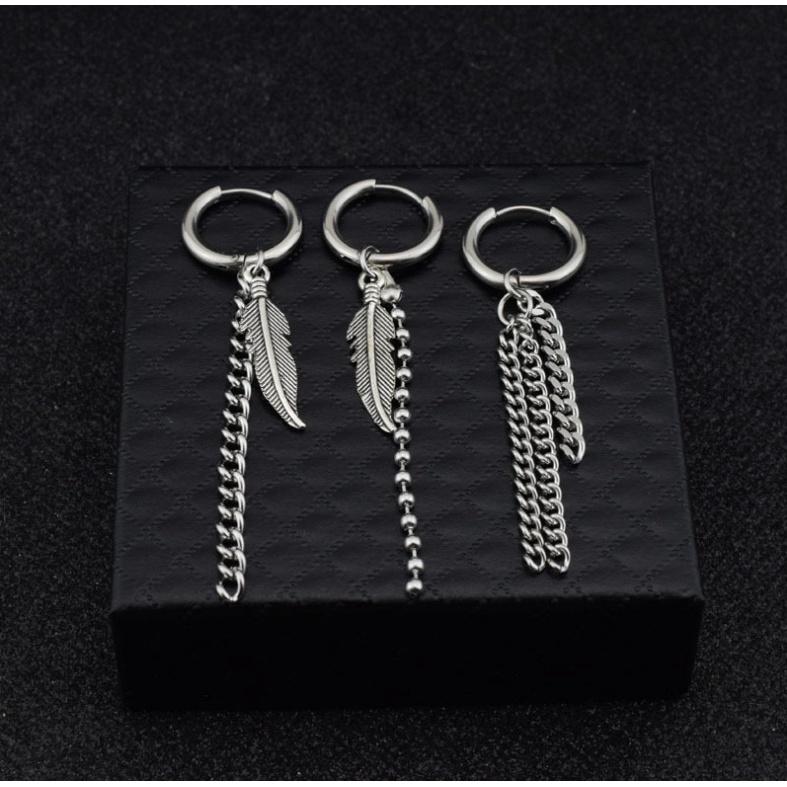 Khuyên tai hình lông vũ Unisex